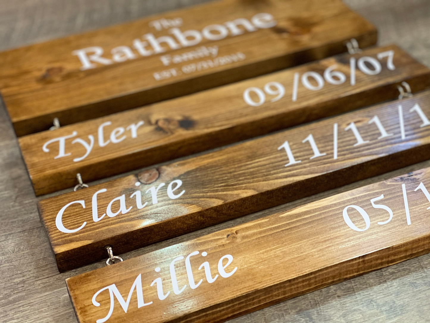 Personalized Family Wood Sign, With Kids Names And Birthdates, Christmas Gift, Anniversary Gift, Birthday Gift, Gift for wife
