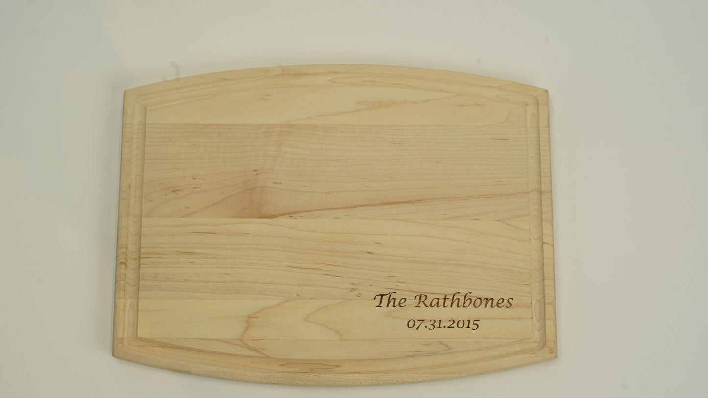 Custom Engraved Maple Cutting Board - Wedding Gift - Christmas Gift
