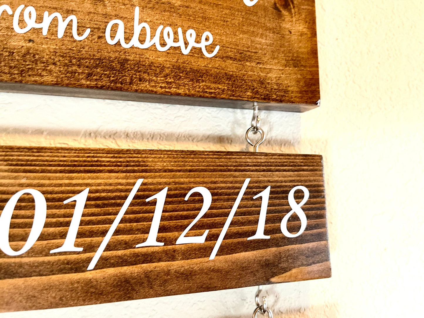 Custom Grandparent Sign with Grandkids Names & Birthdates, Grandchildren are a Blessing from Above Wood Sign, Gift For Grandma