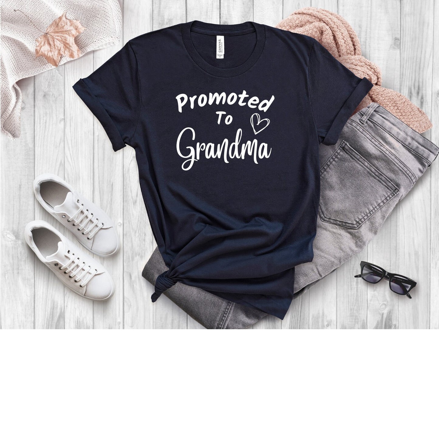 Promoted to Grandma and Grandpa Couples Shirt Set for Pregnancy Announcement
