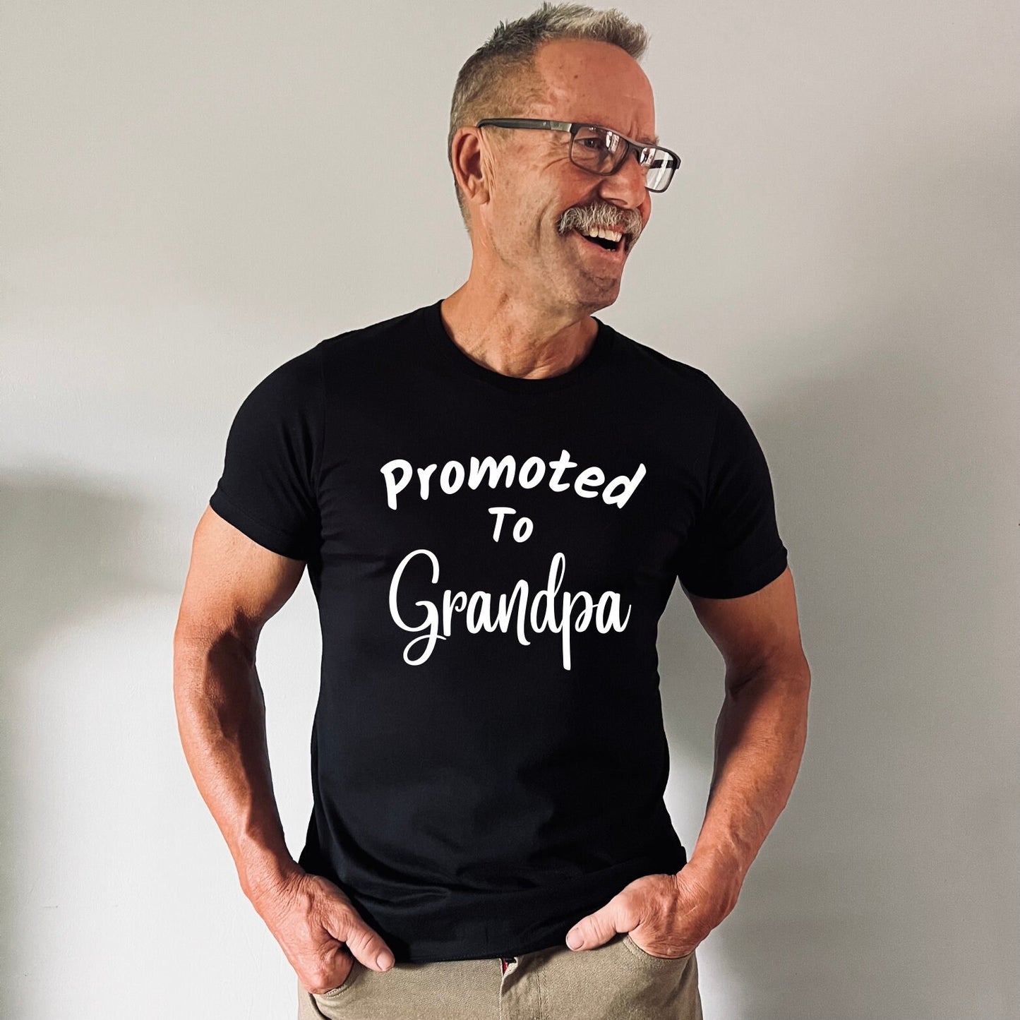 Promoted to Grandma and Grandpa Couples Shirt Set for Pregnancy Announcement