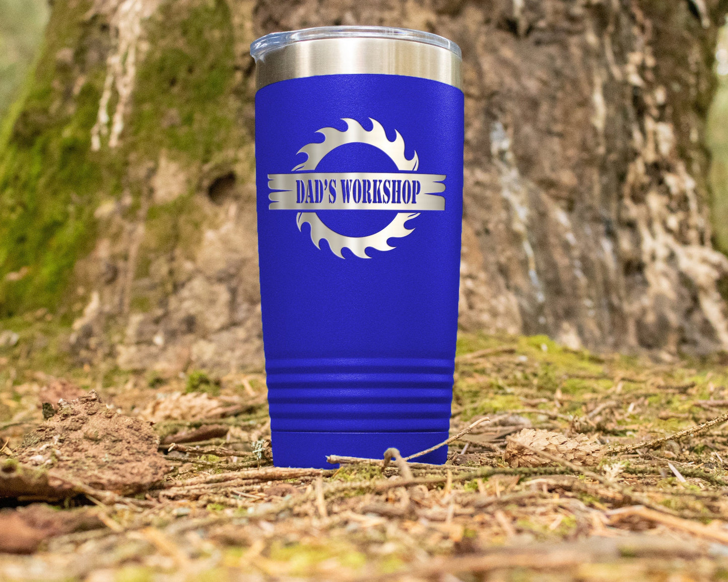 Dad's Workshop Gift: 20oz Custom Woodworking Theme Tumbler for Father's Day