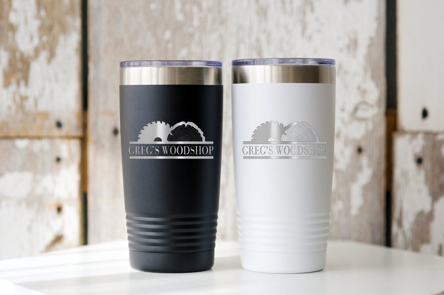 20oz Laser Engraved Woodworking Workshop Theme Tumbler - Perfect Father's Day Gift