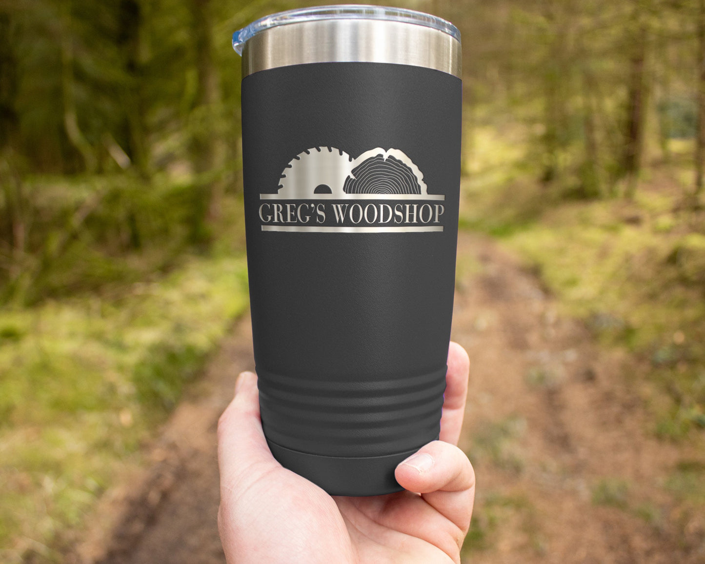 20oz Laser Engraved Woodworking Workshop Theme Tumbler - Perfect Father's Day Gift