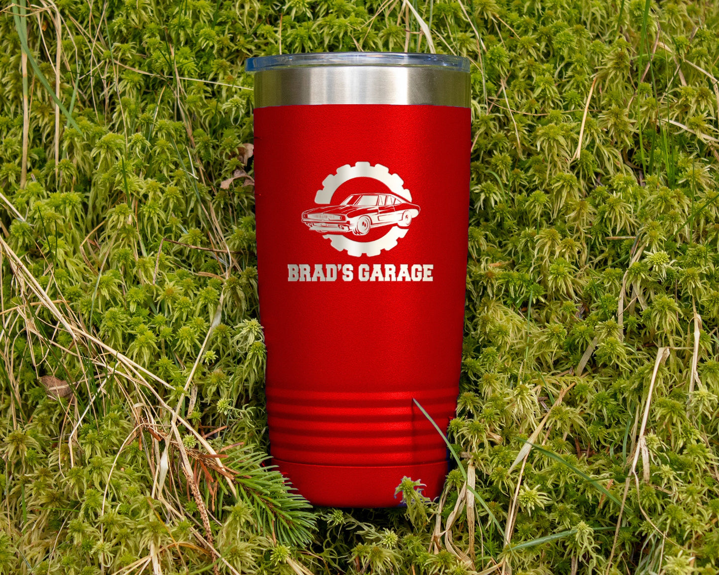Personalized 20oz Dads Garage Tumbler, Car Tumbler, Engraved Tumbler Father's Day Gift