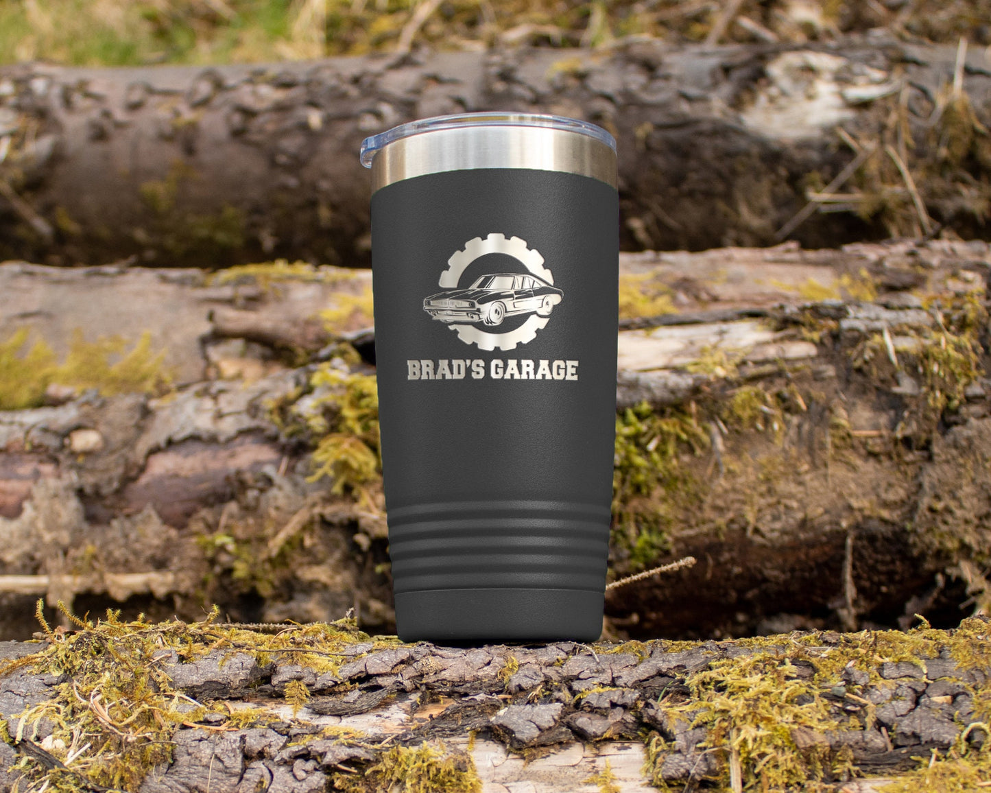 Personalized 20oz Dads Garage Tumbler, Car Tumbler, Engraved Tumbler Father's Day Gift