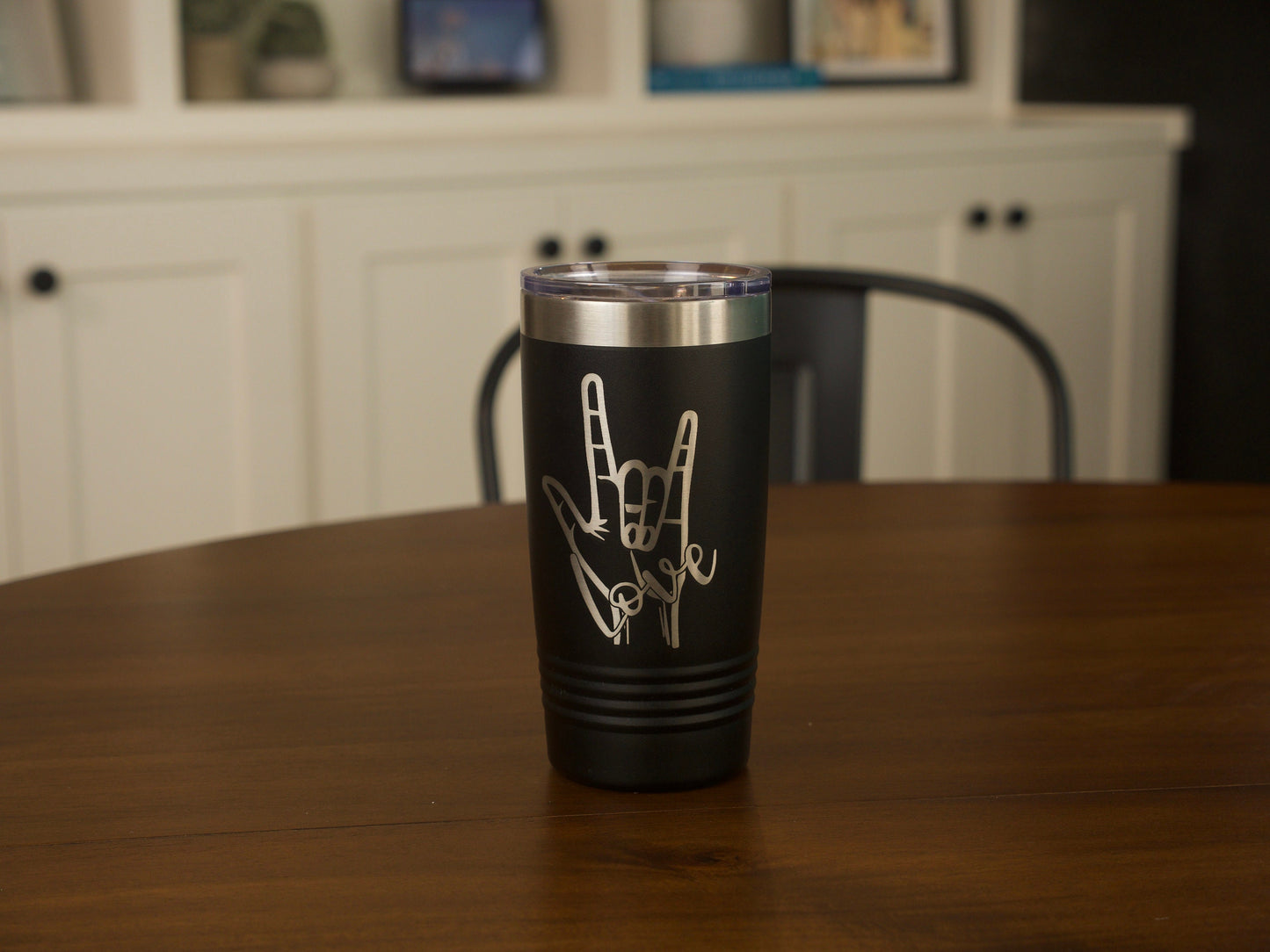 Love Sign Language Tumbler - 20oz and 40oz Sizes, ASL Inspired Drinkware,