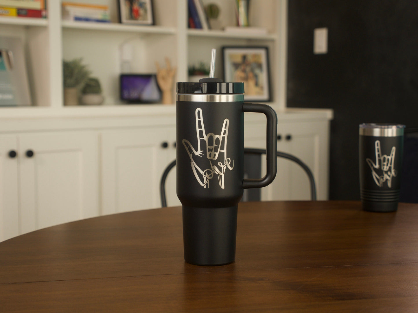 Love Sign Language Tumbler - 20oz and 40oz Sizes, ASL Inspired Drinkware,