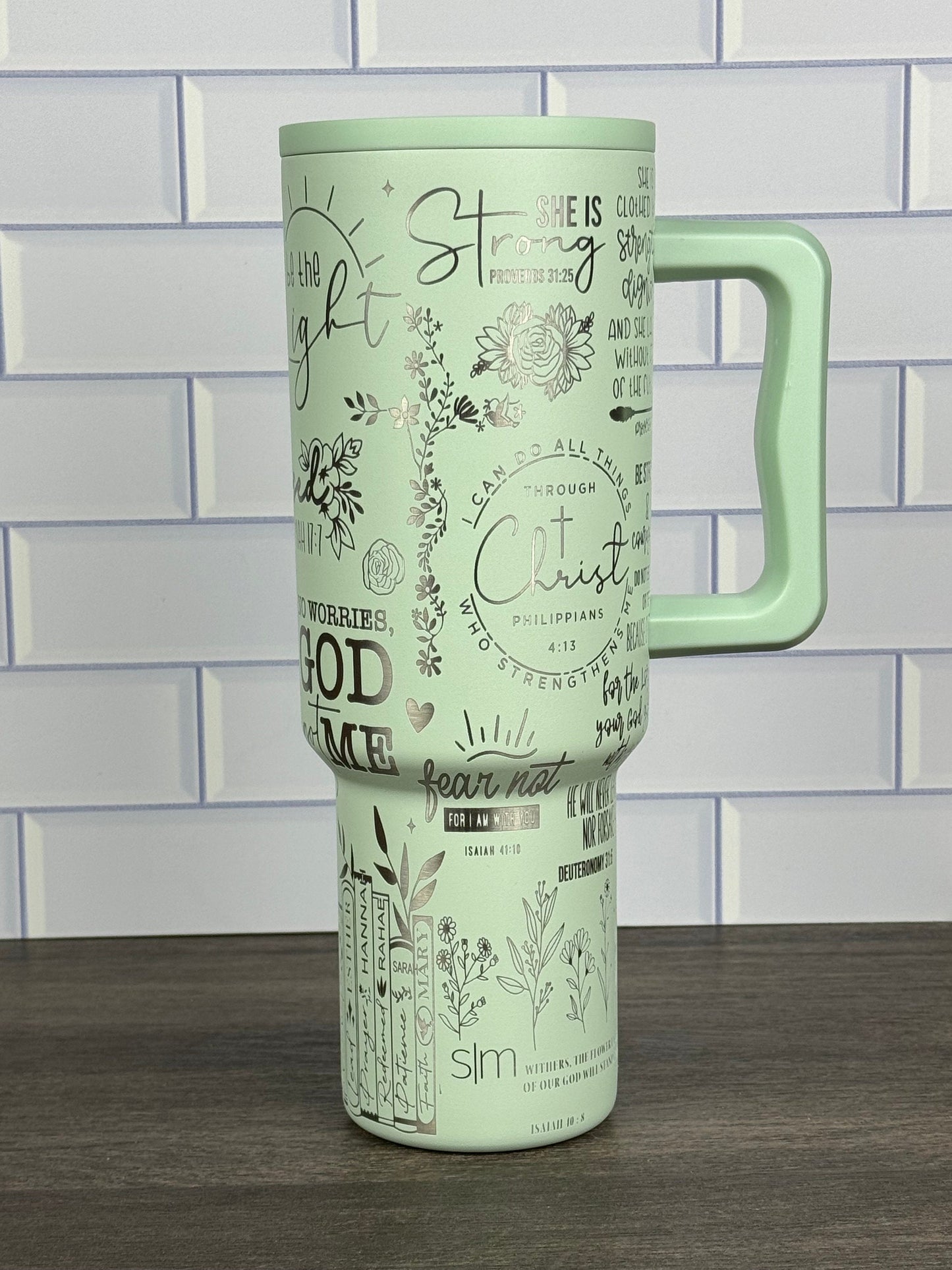 40oz Simple Modern Trek Tumbler Christian Inspired Tumbler Cup, Laser Engraved Gift for Her, Mothers Day Gift