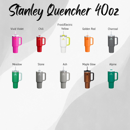 40oz Stanley Quencher Tumbler Whale 360 Wrap Design, Whale themed Laser Engraved Gift for Her Stanley TikTok Cup