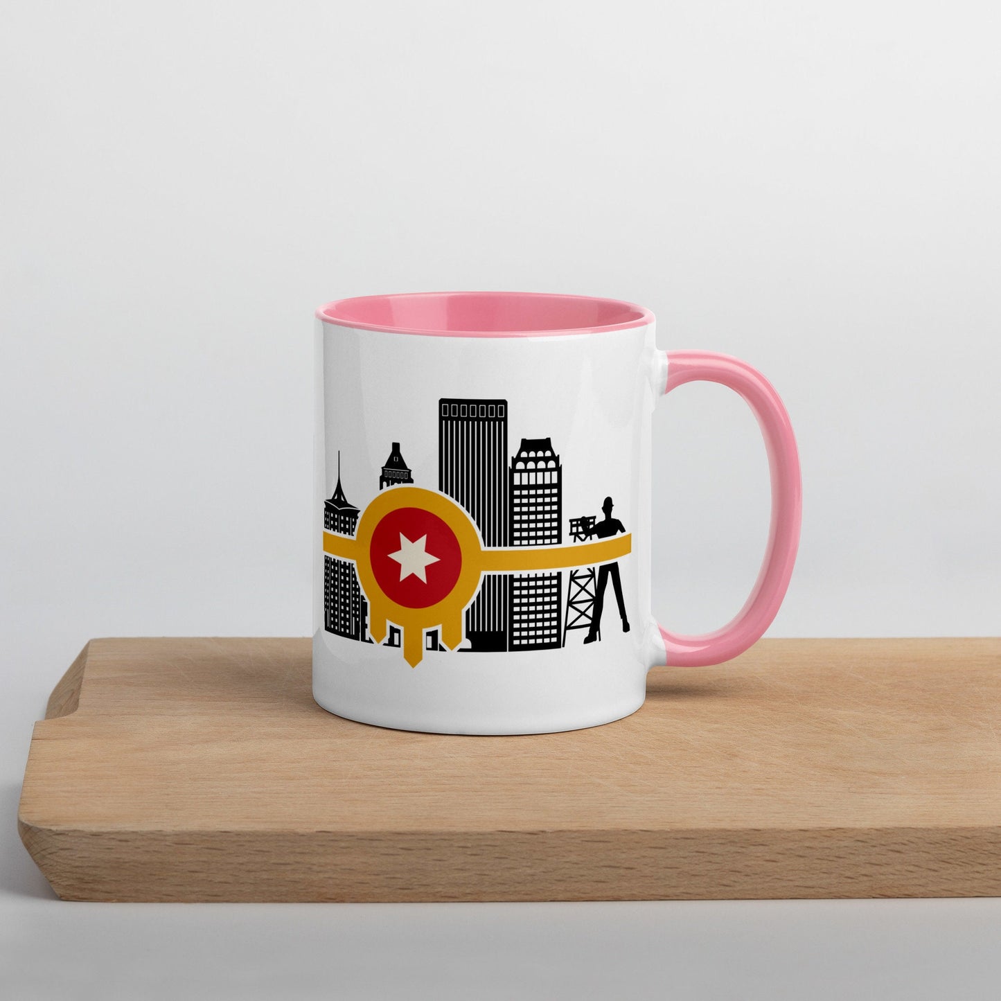 Tulsa Flag Mug with Color Inside