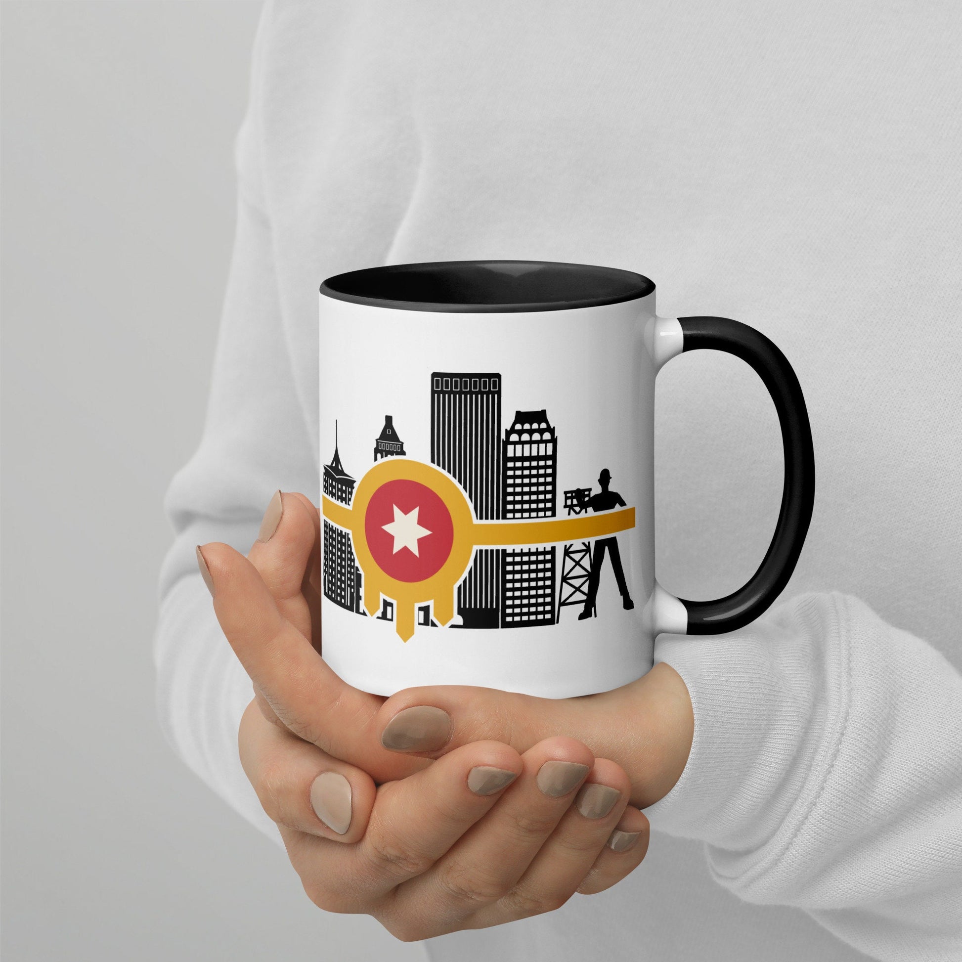 Tulsa Flag Mug with Color Inside