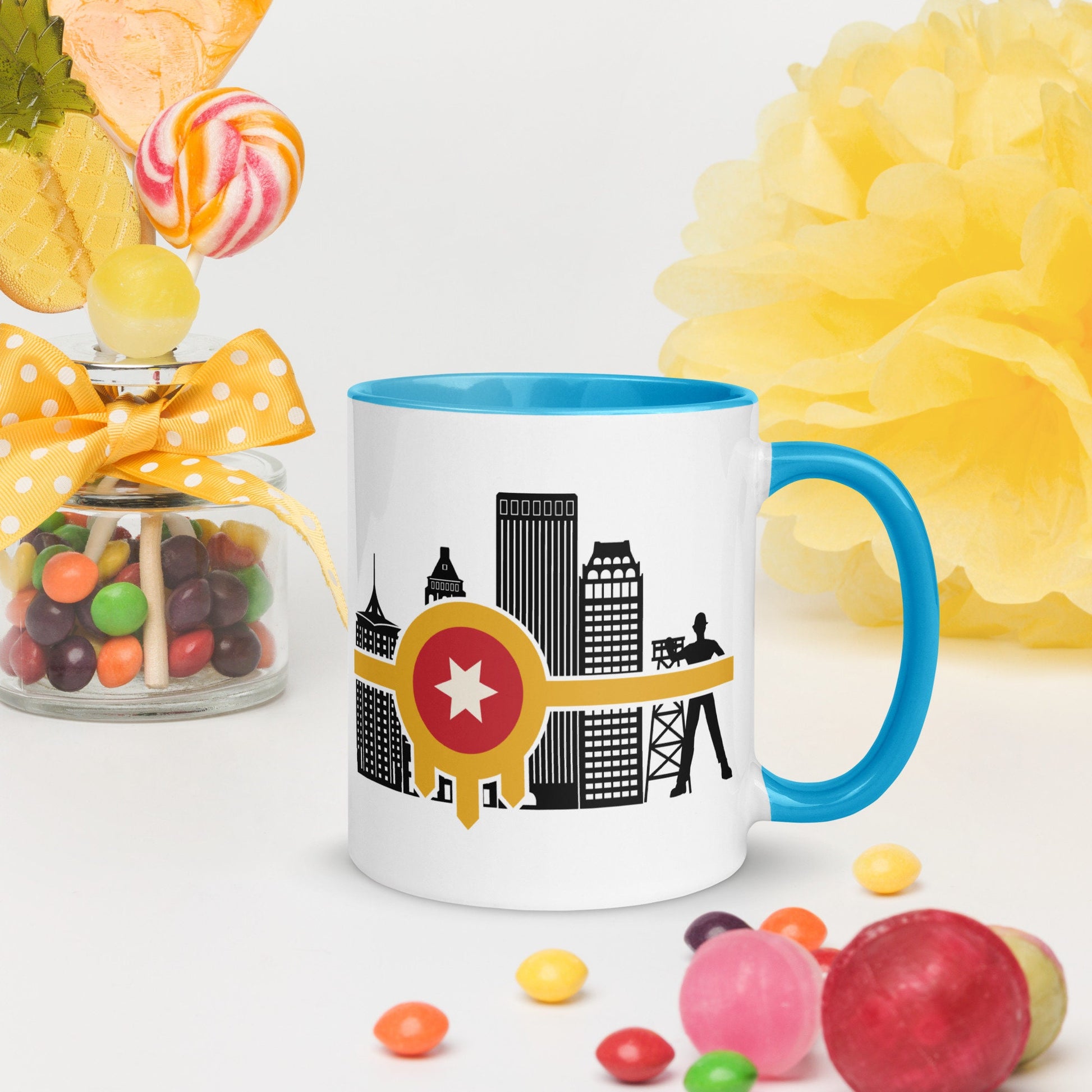 Tulsa Flag Mug with Color Inside