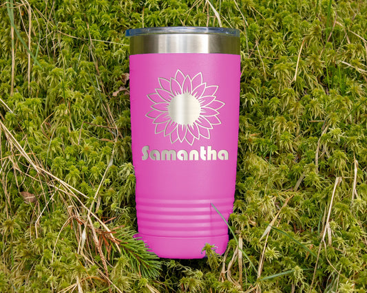 Sunflower Tumbler Engraved Custom Sunflower Gift For Mothers Day