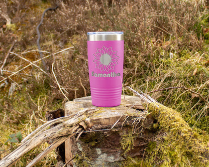 Sunflower Tumbler Engraved Custom Sunflower Gift For Mothers Day