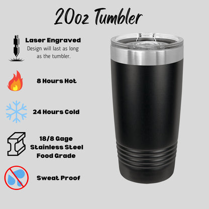 20oz Laser Engraved Woodworking Workshop Theme Tumbler - Perfect Father's Day Gift