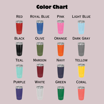 Personalized 20oz Mechanic Theme Tumbler | Dad's Garage Gift | Laser Engraved Powder Coated Cup