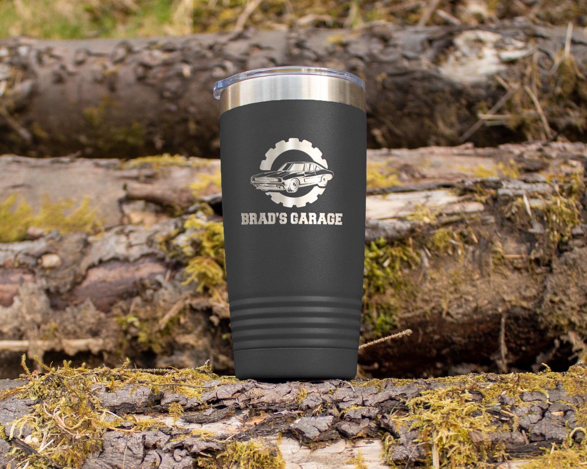 Personalized 20oz Dads Garage Tumbler, Car Tumbler, Engraved Tumbler Father's Day Gift