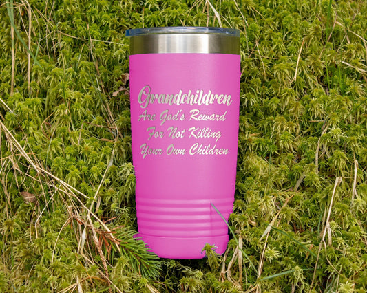 Funny Grandparent Tumbler, 20oz Engraved Stainless Steel Cup, Perfect Gift for any grandparent, Mothers Day Gift