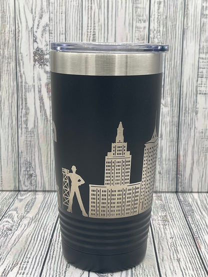 Tulsa skyline landmark 20oz tumbler, Perfect gift to show of your love for Tulsa