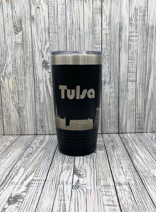 Tulsa skyline landmark 20oz tumbler, Perfect gift to show of your love for Tulsa
