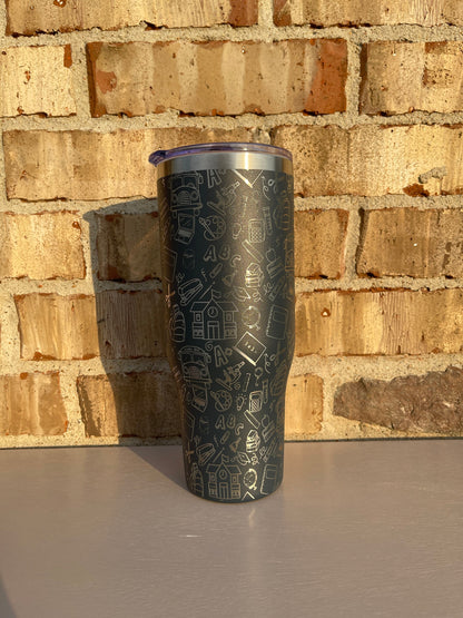 40oz Teacher Tumbler - Complete wrap 40oz Tumbler, Perfect gift for the teacher in your life!