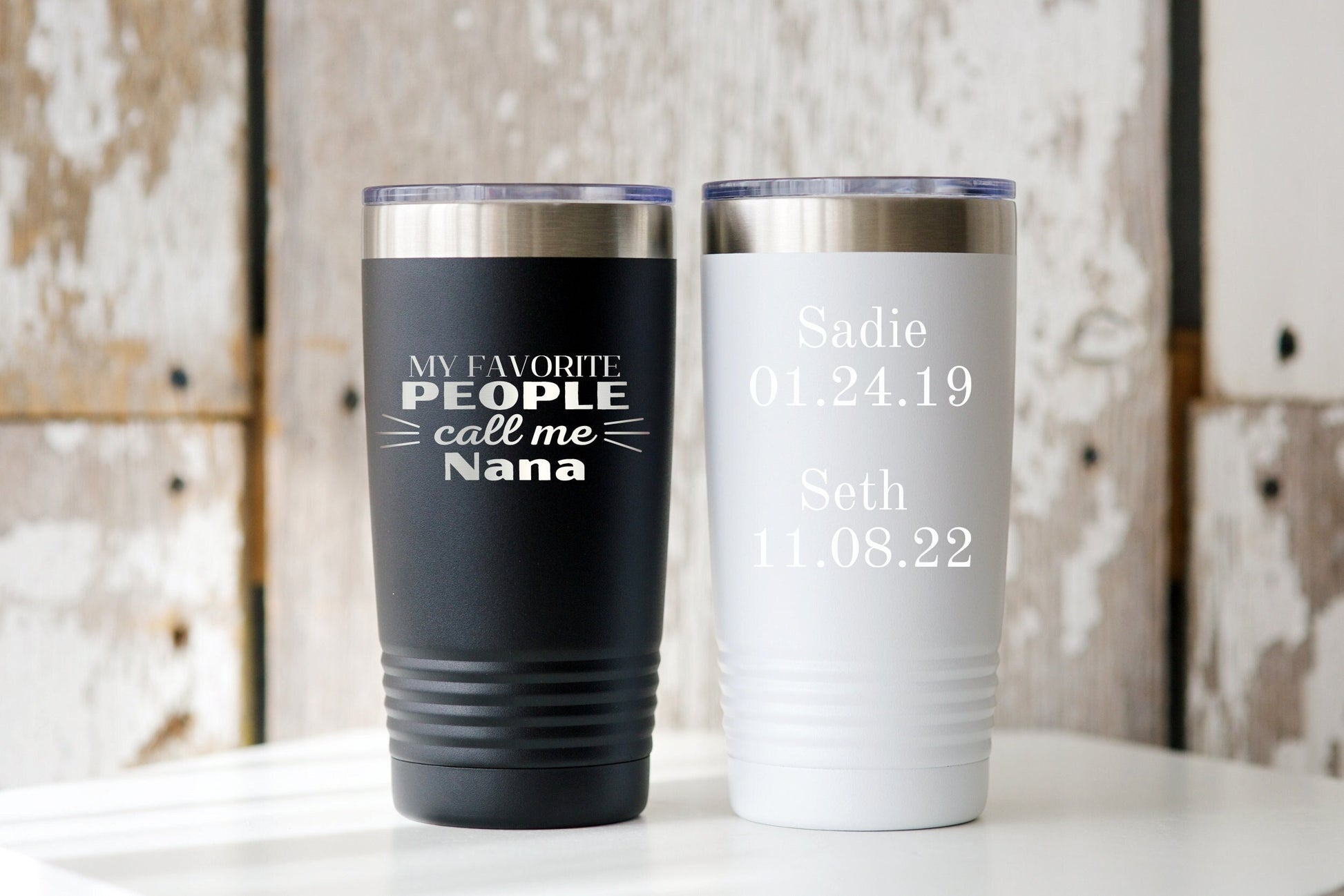My Favorite People Call Me Nana 20oz Tumbler, Grandparent Gift, Christmas Gift, Choose Name, Add Grandkids Names and Birthday