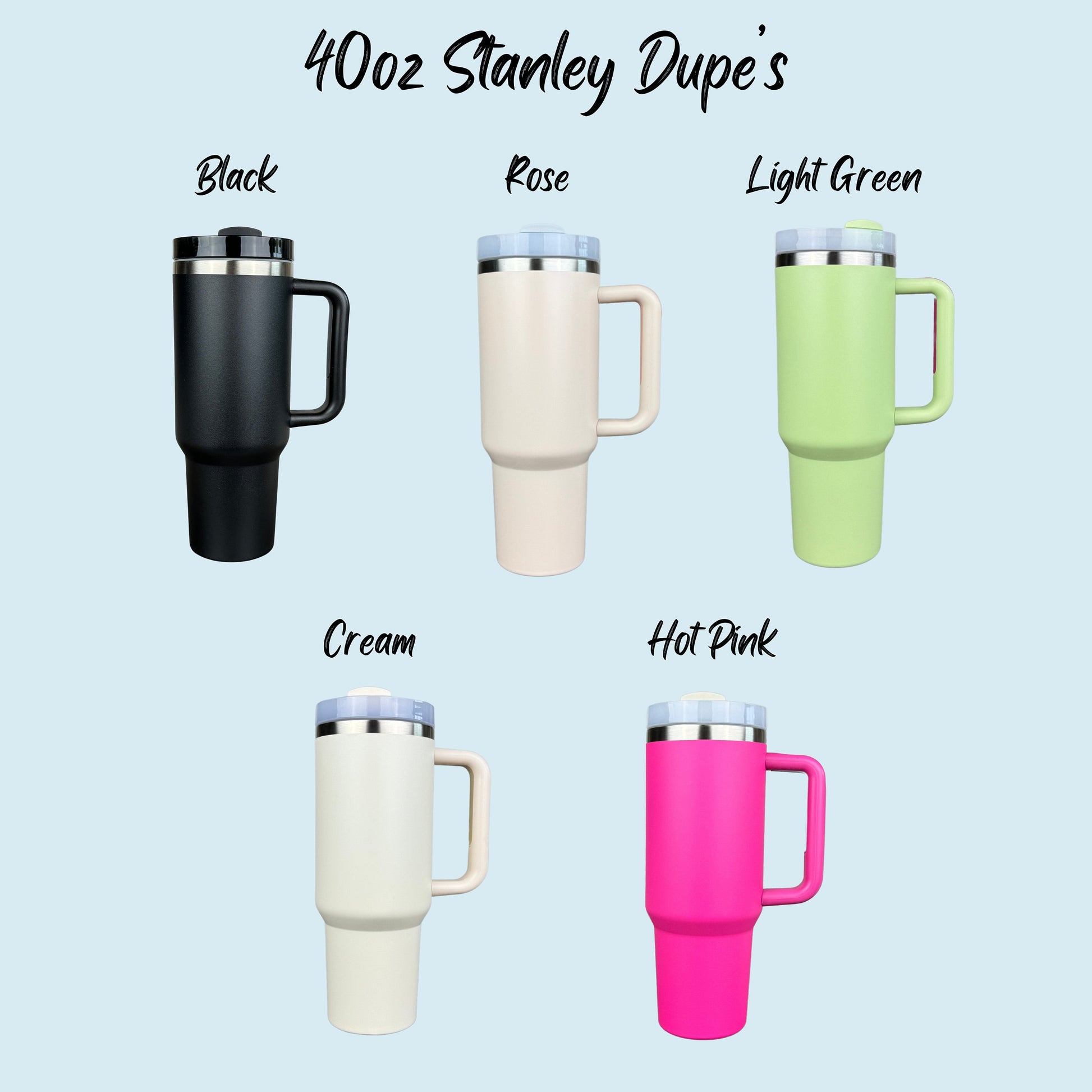 40oz Oil Field Themed Tumbler, Stanley Quencher and Stanley Dupe,
