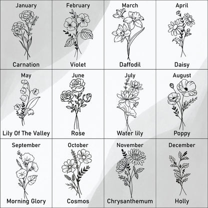 Birthflower Stanley, Laser Engraved Tumbler, Multiple Size Options, Bridesmaid Gift, Birthday Gift, Birth Month Flower