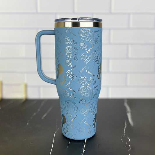 40oz SLP Tumbler, Laser Engraved Cup, Speech Language Pathologist