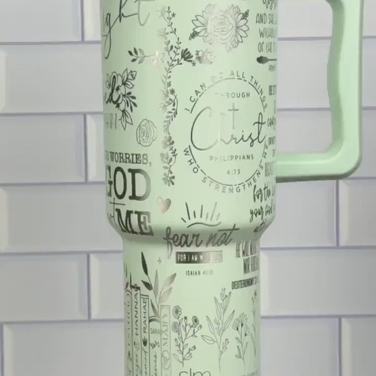40oz Simple Modern Trek Tumbler Christian Inspired Tumbler Cup, Laser Engraved Gift for Her, Mothers Day Gift